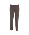 Cambio Tailored Brown Trousers With Straight Leg Cut And Comfortable Fit In Gray