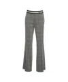 Cambio Wide-leg Trousers With Elastic Waistband And Refined Pattern In Gray