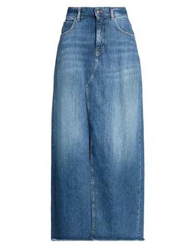 Cambio Woman Denim Skirt Blue Size 6 Cotton, Elastane