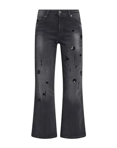 Cambio Woman Jeans Charcoal Size 12 Cotton, Modal, Elastomultiester, Elastane In Gray