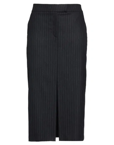Cambio Woman Midi Skirt Midnight Blue Size 12 Wool, Polyester, Viscose, Polyamide, Elastane