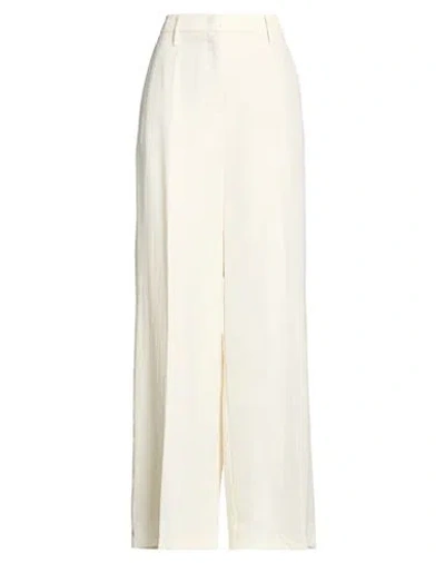 Cambio Woman Pants Beige Size 12 Polyester, Linen In Sand
