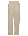 Cambio Woman Pants Beige Size 14 Linen, Cotton, Elastane In Beige