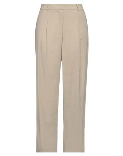 Cambio Woman Pants Beige Size 14 Linen, Cotton, Elastane