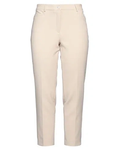 Cambio Woman Pants Beige Size 16 Polyester, Viscose, Cotton, Elastane In Neutral