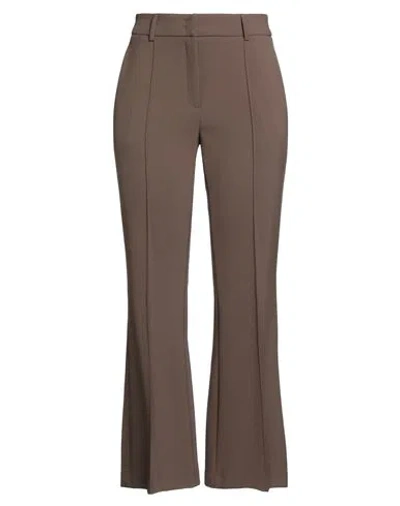 Cambio Woman Pants Brown Size 12 Polyester, Viscose, Cotton, Elastane