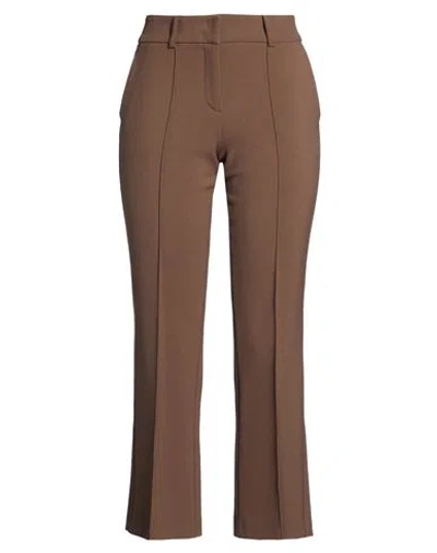 Cambio Woman Pants Brown Size 6 Polyester, Viscose, Cotton, Elastane