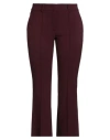 Cambio Woman Pants Burgundy Size 14 Polyester, Viscose, Cotton, Elastane In Brown