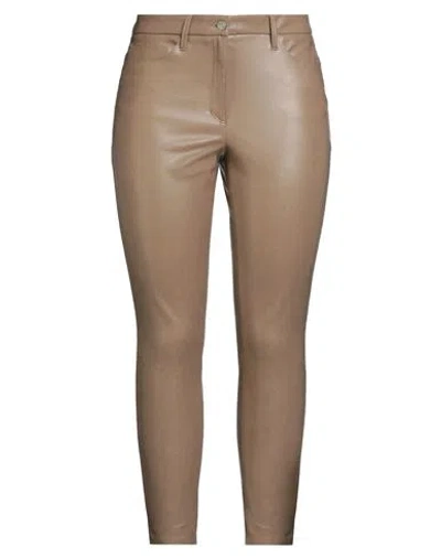 Cambio Woman Pants Camel Size 14 Polyurethane, Polyamide In Brown
