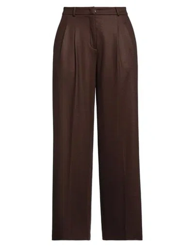 Cambio Woman Pants Cocoa Size 8 Virgin Wool, Polyamide, Elastane In Brown