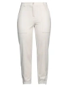 Cambio Woman Pants Cream Size 16 Virgin Wool, Polyamide, Elastane In White