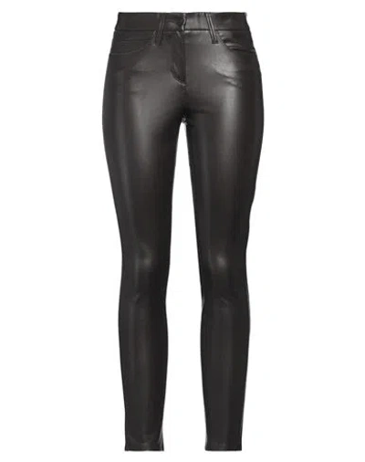 Cambio Woman Pants Dark Brown Size 14 Polyurethane, Polyamide In Brown
