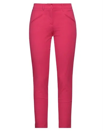 Cambio Woman Pants Fuchsia Size 6 Cotton, Elastane In Pink