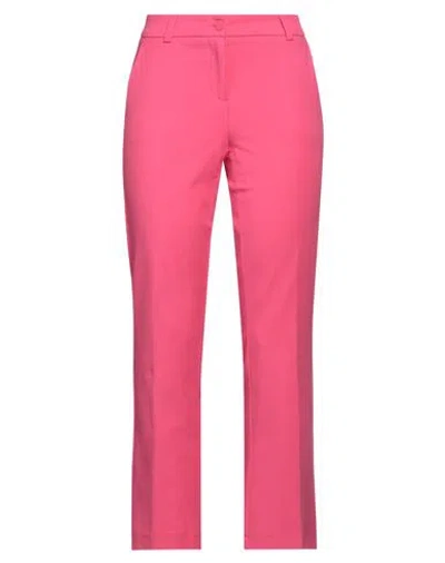 Cambio Woman Pants Fuchsia Size 4 Cotton, Elastane In Pink