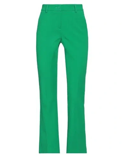 Cambio Woman Pants Green Size 2 Cotton, Elastane