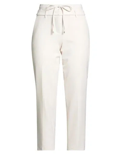 Cambio Woman Pants Ivory Size 4 Polyester, Viscose, Elastane In White
