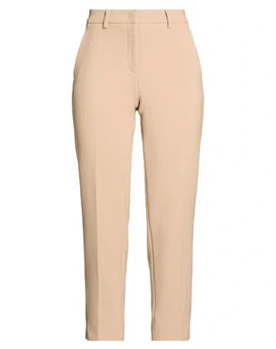 Cambio Woman Pants Khaki Size 4 Polyester, Viscose, Cotton, Elastane In Beige