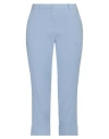 Cambio Woman Pants Light Blue Size 12 Linen, Cotton, Elastane