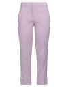 Cambio Woman Pants Mauve Size 10 Linen, Cotton, Elastane In Purple