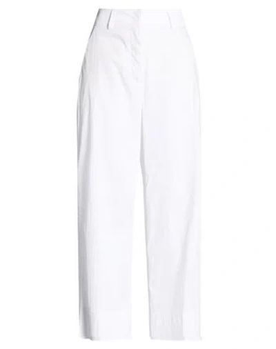 Cambio Woman Pants White Size 4 Cotton, Polyamide, Elastane