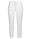 Cambio Woman Pants Off White Size 12 Cotton, Elastane In White