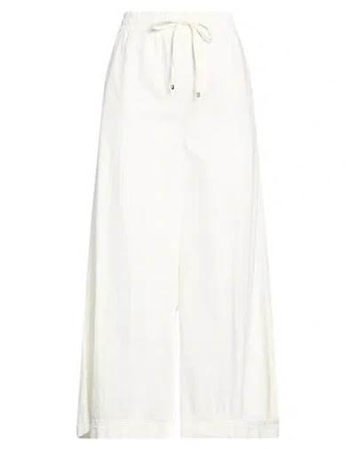 Cambio Woman Pants White Size 8 Cotton