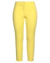 Cambio Woman Pants Yellow Size 10 Cotton, Elastane