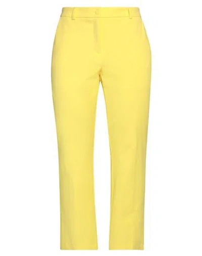 Cambio Woman Pants Yellow Size 14 Cotton, Elastane In Yellow