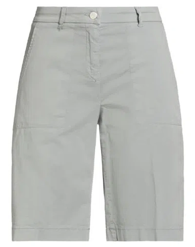 CAMBIO CAMBIO WOMAN SHORTS & BERMUDA SHORTS GREY SIZE 8 COTTON, ELASTANE