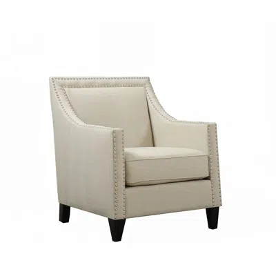 Cambridge Bridgehampton Accent Chair W/ Nail Trim, 29"wx31"dx35.5"h In Neutral