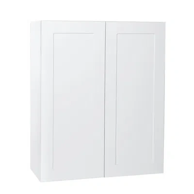 Cambridge Everest Quick Assemble Modern Style, Shaker White Wall Kitchen Cabinet In Matte;shaker Blanc;shaker White