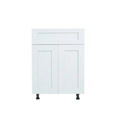 Cambridge Everest Ready To Assemble Shaker White Vanity Sink Base Cabinet, 2 Door