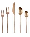 Cambridge Gaze Copper Mirror 20-piece Flatware Set, Service For 4