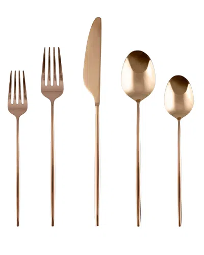 Cambridge Gaze Copper Mirror 20-piece Flatware Set, Service For 4 In Brown