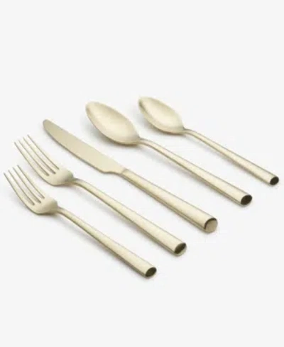 Cambridge Gilda Satin 20-piece Flatware Set, Service For 4 In Champagne Gold-tone