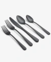 Cambridge Keene Hammered Satin 20-piece Flatware Set, Service For 4 In Black