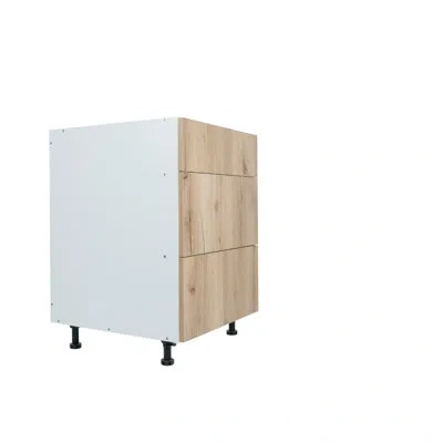 Cambridge Radiance 17 Ready To Assemble Light Oak Base Kitchen Cabinet, 3 Drawer