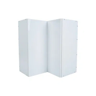 Cambridge Radiance 24 In. W X 12 In. D X 30 In. H Ready To Assemble Slab Corner Diagonal Kitchen Cabinet In Wh In Nickel