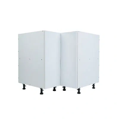 Cambridge Radiance 36 In. W X 24 In. D X 34.5 In. H Ready To Assemble Slab Corner Lazy Susan Kitchen Cabinet I In Gloss;white Gloss