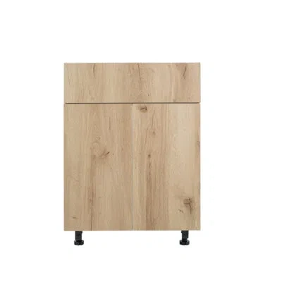 Cambridge Radiance 4 34.5'' H Ready To Assemble Light Oak Vanity Sink Base Cabinet, 2 Door In Shaker White