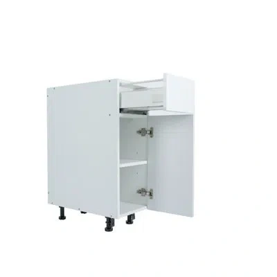 Cambridge Radiance Radiance Ready To Assemble Slab Base Kitchen Cabinet In White Gloss