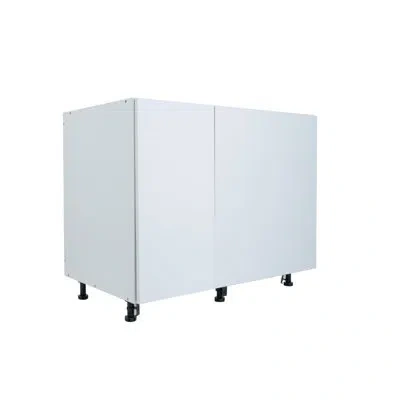Cambridge Radiance Radiance Ready To Assemble Slab Corner Blind Kitchen Cabinet In White Gloss In Gloss;blanc Brillant;white Gloss