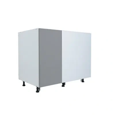 Cambridge Radiance Ready To Assemble Matte Gray 42 In. Blind Corner Base Kitchen Cabinet (42 In. W X 24 In. D  In Multi