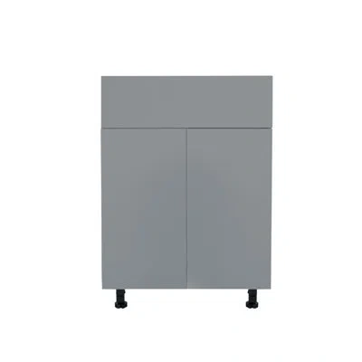 Cambridge Radiance Ready To Assemble Matte Gray Base Kitchen Cabinet,1 Drawer