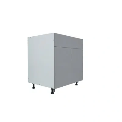 Cambridge Radiance Ready To Assemble Matte Gray Sink Base Kitchen Cabinet, 2 Door In Matte Grey