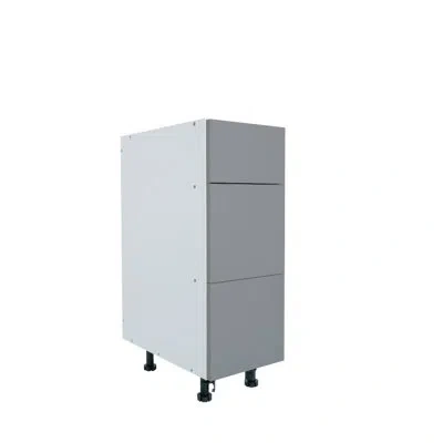 Cambridge Radiance Ready To Assemble Matte Gray Vanity Base Kitchen Cabinet, 3 Drawer In Matte Grey