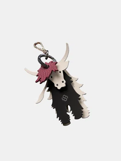 Cambridge Satchel The Highland Cow Charm In Black