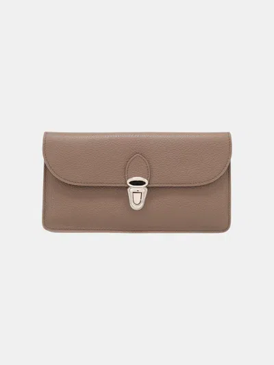 Cambridge Satchel The Large Push Lock Purse In Taupe Celtic
