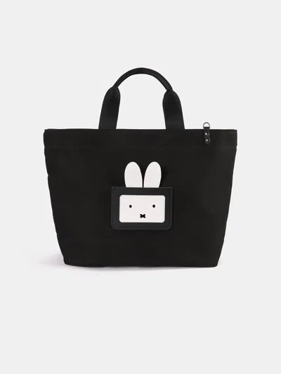 Cambridge Satchel The Peekaboo Miffy Cotton Tote In Black