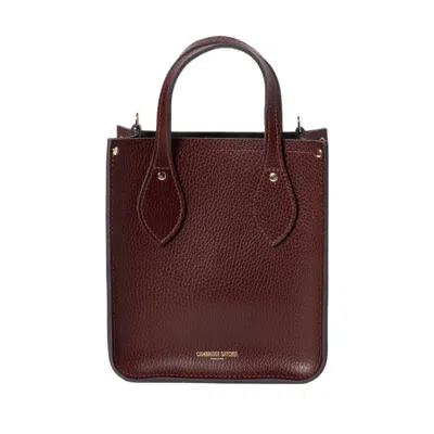 Cambridge Satchel Women's Red The Mini Tote -  Oxblood Celtic Grain